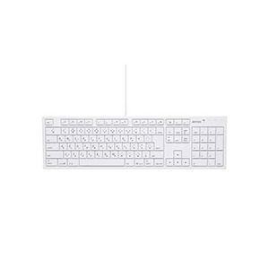 (まとめ)バッファロー USB接続 有線キーボードMacモデル ホワイト BSKBM01WH 1台〔...