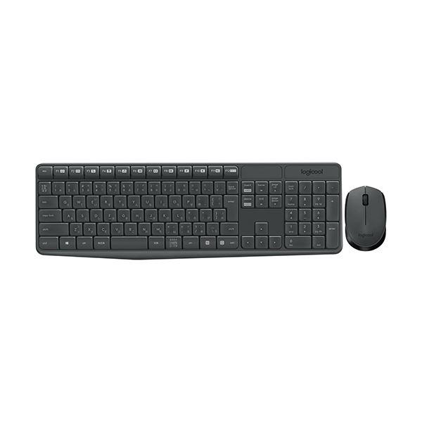 (まとめ)ロジクール ワイヤレスコンボ MK235グレー MK235 1組〔×2セット〕