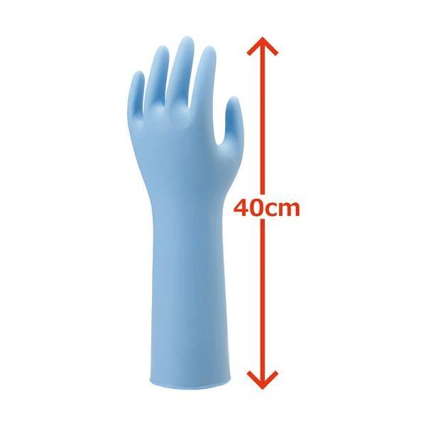 〔まとめ〕 ショーワグローブ ニトリスト・スーパーロング NO.887 L 50枚 〔×5セット〕 ...