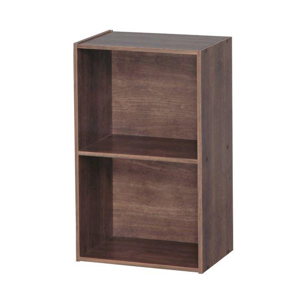 (まとめ) アイリスオーヤマ CBボックス CX-2F 2段 ブラウン〔×5セット〕