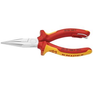 KNIPEX(クニペックス) 2506-160TBK 絶縁ラジオペンチ 落下防止 (BK)｜krypton