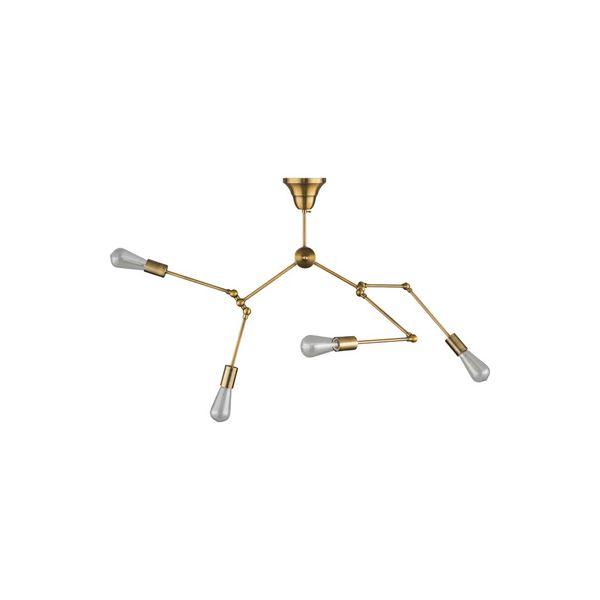 ペンダントライト 照明器具 幅71〜109cm ゴールド スチール製 電球付き リビング ダイニング...