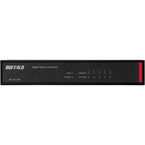 バッファロー 法人向け Giga対応 Layer2 スマートLiteスイッチ 5ポート BS-GSL...