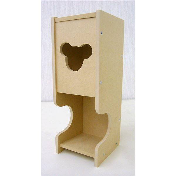 トイレラック/トイレットペーパー収納 〔約幅14×奥行14.5×高さ37.5cm〕 ナチュラル(無塗...