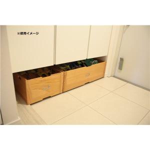 桐下駄箱　靴箱（収納棚) 玄関収納 下駄箱下収納ボックス 幅52cm ライトブラウン 軽量 木製 桐材