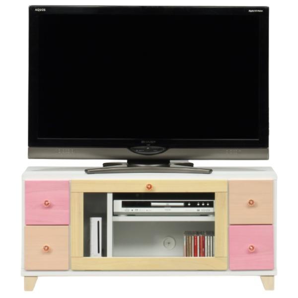 テレビ台 テレビボード 幅101cm ピンク系 日本製 木製 桐材 リビング ダイニング 子供部屋 ...