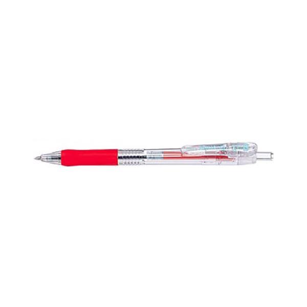 (まとめ) ゼブラ タプリクリップボールペン 0.4mm 赤 〔×50セット〕