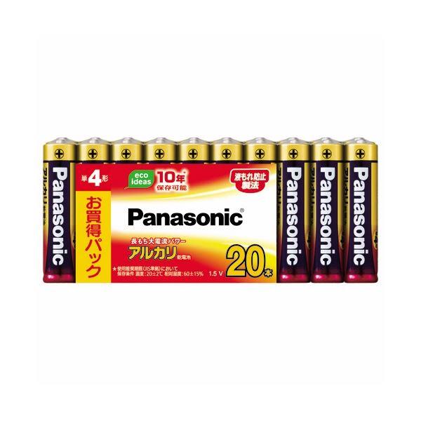 (まとめ) パナソニック アルカリ乾電池 単4形 LR03XJ/20SW 1パック(20本) 〔×3...