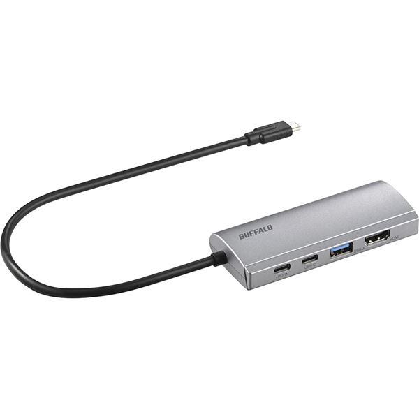 バッファロー USB Type-C接続 ドッキングステーション PD対応 HDMI出力 シルバー L...