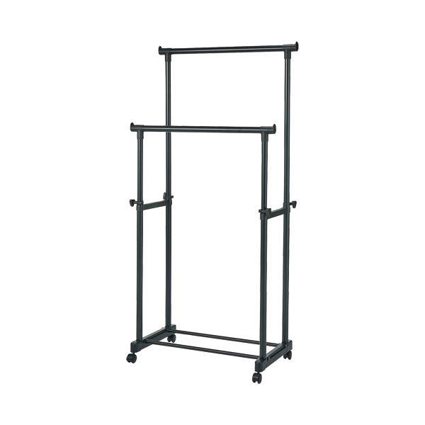 YAMAZEN パイプハンガー ダブルオールブラック MKS-WS(ABK)(S) 1台