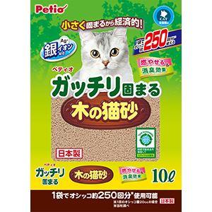 (まとめ)ガッチリ固まる木の猫砂 10L〔×2セット〕 (猫砂)