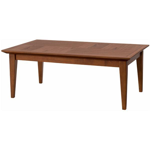 こたつ 約幅100cm 長方形 ブラウン 天然木 ラバーウッド 薄型ヒーター 中間スイッチ 床傷防止...