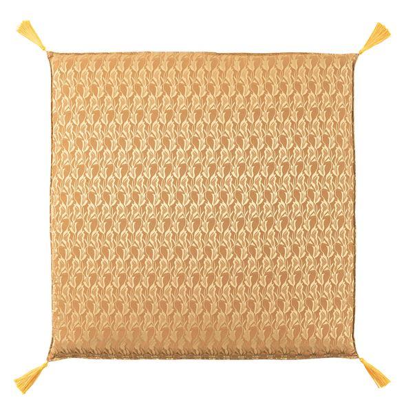 座布団 約幅70×奥行70×高さ7cm ゴールド クッション性 軽量 移動便利 大判 フロアクッショ...