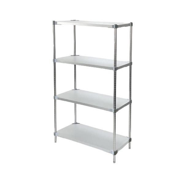 スチールラック 約幅60×奥行35×高さ150cm 4段 シルバー 日本製 PROFACE プロフェ...