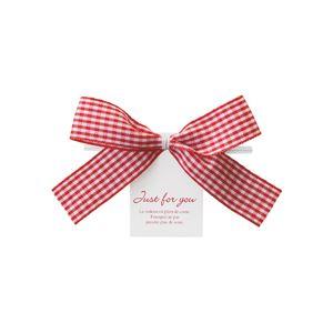 (まとめ) ヘッズチェックリボン付ワイヤータイ CHE-YT1 1パック(10個) 〔×3セット〕