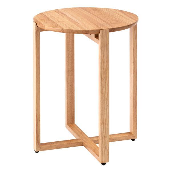 サイドテーブル 約幅40.5×奥行40.5×高さ50cm ナチュラル 木製 天然木 インテリア家具 ...