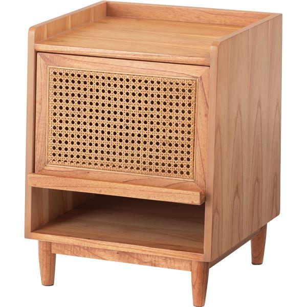 ナイトテーブル 約幅40×D38.5×H52cm ナチュラル 木製 天然木 サイドテーブル ドレッサ...