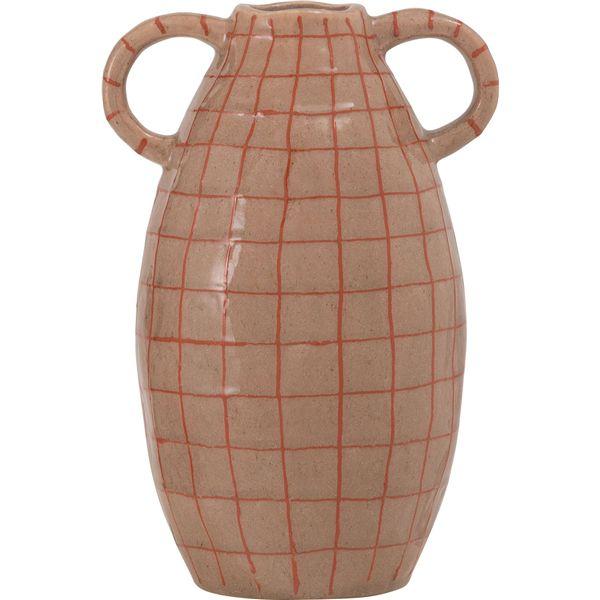 フラワーベース ブラウン (約W19.5×D16×H29cm) 完成品