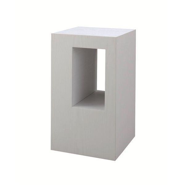 サイドテーブル ミニテーブル 幅28cm ホワイト 耐荷重：80kg 木目調 合成樹脂化粧合板 セル...