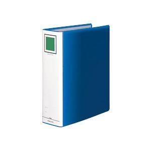 (まとめ)チューブファイル〔エコ〕 片開き A4タテ 80mmとじ 青 10冊
