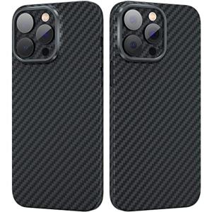 iPhone 14 Pro Max対応アラミド繊維ケース memumi?マグネット搭載 0.5mm極薄 カーボン風 デザイン 耐衝撃 保護