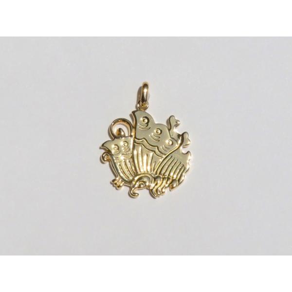 K18揚羽蝶家紋ペンダント