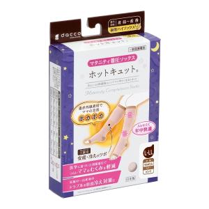 着圧ソックス むくみ防止 ホットキュット マタニティ着圧ソックス 夜用 ピンク L-LL｜ks garden