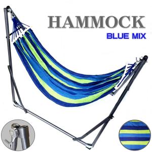 ハンモック 自立式 室内 チェアー チェア 自立式ハンモック ハンモックスタンド 折りたたみ 自立 野外 アウトドア  BLUE