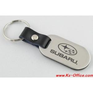 スバル　キーホルダー(SUBARUシンボル/ブラッシュドステンレス) SOA342L162 米国SUBARUディーラー品｜ks-office