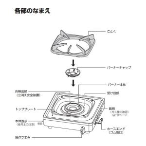 ガスコンロ 1口 50cmガスホース付 パロマ...の詳細画像3