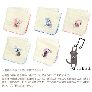 タオルハンカチ イニシャル ハンカチ 猫 ねこ...の詳細画像2