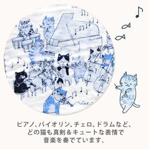タオルハンカチ 音楽 楽器 猫 ねこ 日本製 ...の詳細画像2