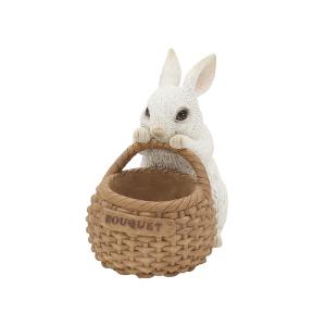 オブジェ うさぎオブジェ バスケット かわいいオ...の商品画像