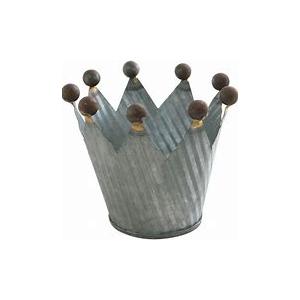 ブリキプランター　プランター　王冠プランター　ミニプランター　かわいいプランター　クラウン　ケイズビレッジ　　「クラウン・ブリキポットL」