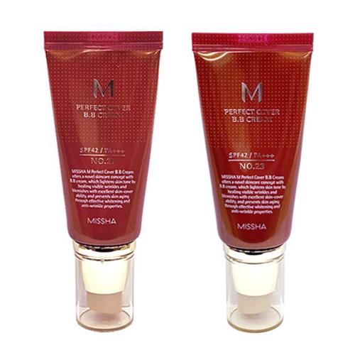選べる2個セット missha ミシャ パーフェクトカバーBBクリーム SPF42 PA+++ 21...