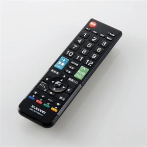 エレコム かんたんＴＶリモコン／１２メーカー対応／Ｍサイズ／ブラック ERC-TV01MBK-MU｜ksdenki