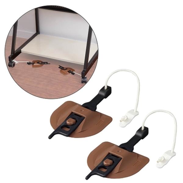 エレコム 耐震キャスターストッパー／耐荷重８０ｋｇ TS-F013BR