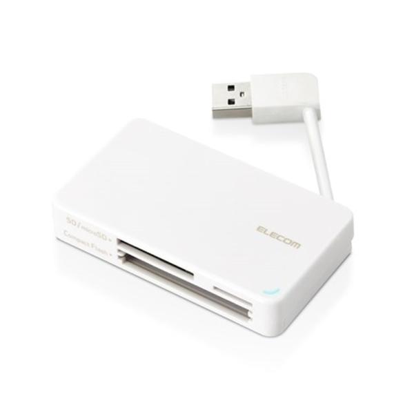 エレコム カードリーダー USB2.0 ケーブル収納タイプ MR-K304WH