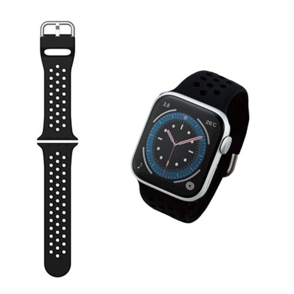 エレコム Apple Watch用シリコンバンド アクティブタイプ AW-40BDSCNBK