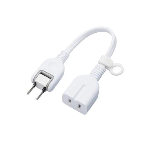 エレコム シャッター付き電源延長コード 0.1m T-X01-2101WH