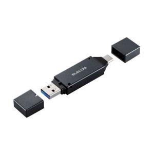 エレコム SDカードリーダー USB Type-C&USB-A 両対応 直挿し MR3C-D207BK｜ksdenki