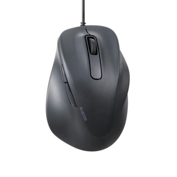 エレコム 有線 マウス 静音 5ボタン 右手専用 Sサイズ EX-G M-XGS30UBSKBK