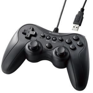 エレコム ゲームパッド PC コントローラー 有線 USB接続 Xinput PS系ボタン配置 JC-GP20SBK