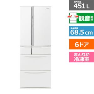 Panasonic（パナソニック） 6ドア冷蔵庫　冷凍室が真ん中　FVFタイプ NR-FVF45S1-W｜ksdenki