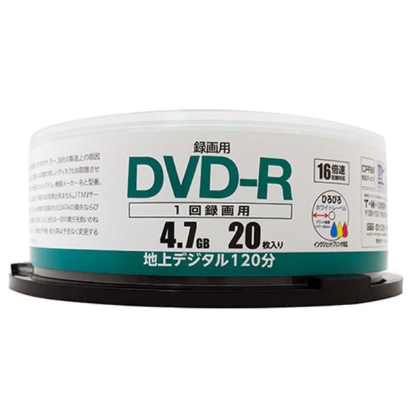 RITEK社製 録画用ＤＶＤ−Ｒ　１６倍速　１層　２０枚　スピンドル RM-DVD47R20S
