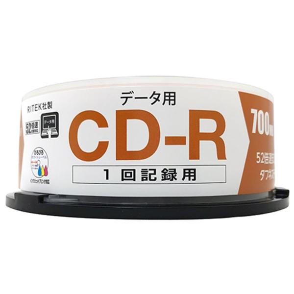 RITEK社製 データ用ＣＤ−Ｒ　５２倍速　２０枚　スピンドル RM-CD700R20SD