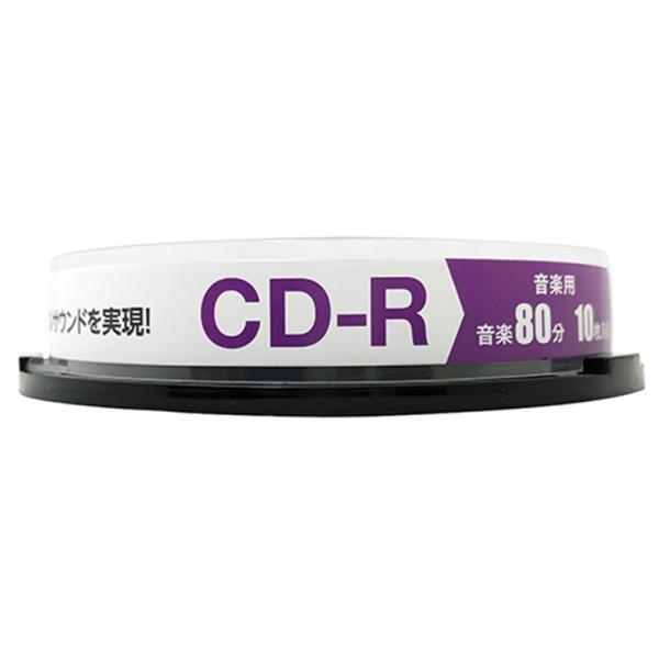 RITEK社製 音楽用ＣＤ−Ｒ　８０分　１０枚　スピンドル RM-CD700R10SM