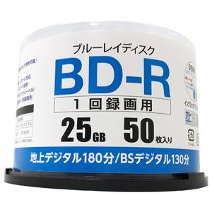 RITEK社製 録画用ＢＤ−Ｒ　６倍速　１層　５０枚　スピンドル RM-BD25R50S6｜ksdenki