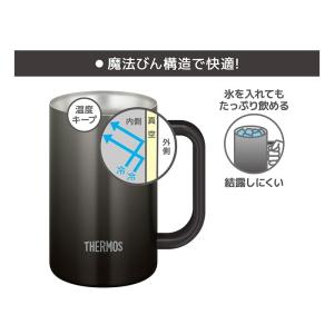 サーモス 真空断熱ジョッキ JDK-601C BKの詳細画像3