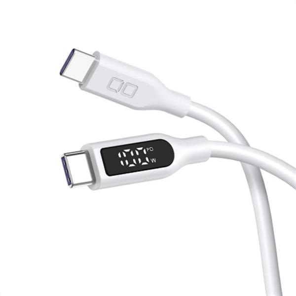 ＣＩＯ CtoC 1m 液晶ディスプレイ付きシリコンケーブル CIO-SL-SC-CC1-WH
